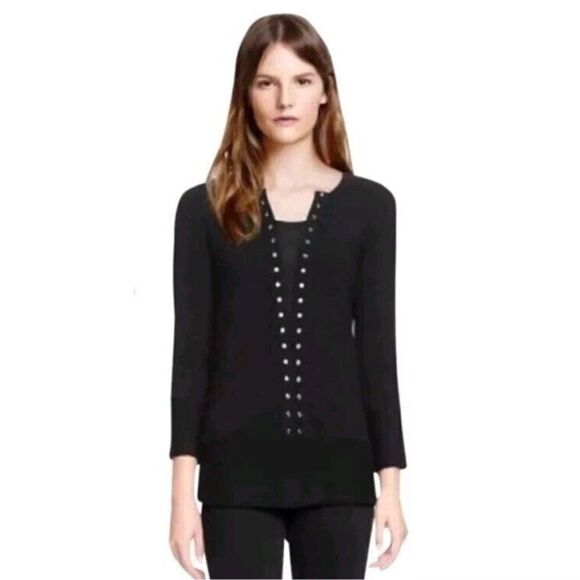 Tory Burch Yessica Sweater In Gray 3/4 Sleeve Tunic Women's Size Small - Picture 2 of 6